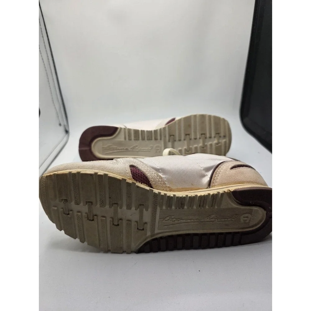 Etienne Aigner Tennis Size 5 Shoes Womens White Brown Sneakers Vintage W/ Box